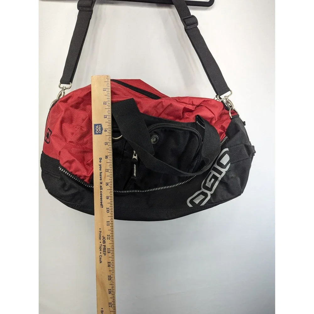 Ogio Half Dome Duffel Bag Red Black Athletic Gym Sports Travel Weekend Bag